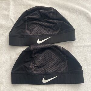 2 Nike Pro Hypercool skull caps & 1 Nike Pro skull cap